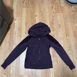 Lululemon Athletica Dark Purple scuba zip hoodie